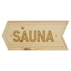 Szauna tábla balra nyíl, natúr fából