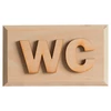 WC tábla égerfából