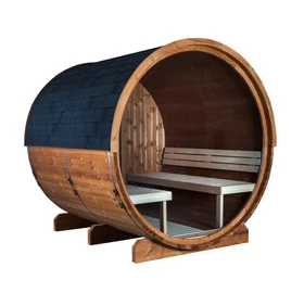 HARVIA hordó szauna KASKI 220 cm, teli üveg ablakkal