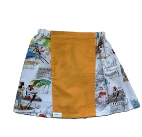 DAVRINA szaunaszoknya olaszos, narancssárga betéttel