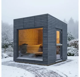 HARVIA Kerti szauna ALPINA Medium panoráma üvegablakkal