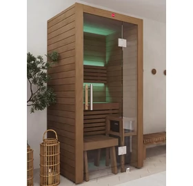 HARVIA Utu Nano prémium finnszauna, hőkezelt nyárfából szaunakályhával 95 x 95 cm