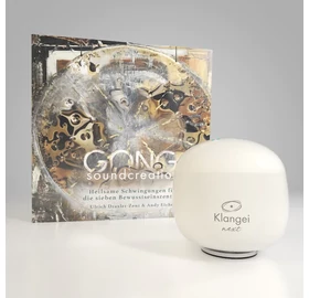 Klangei next vibrációs zenelejátszó, gyöngyház fehér, „Gong” zenei kreációval