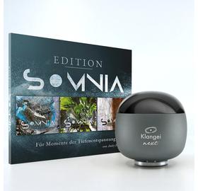 Klangei next vibrációs zenelejátszó, holdfény ezüst, „Somnia” zenei kreációval