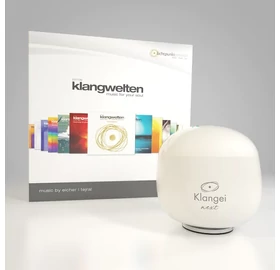 Klangei next vibrációs zenelejátszó, gyöngyház fehér, „Klangwelten” zenei kreációval