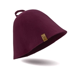 SAUNHAT szauna sapka, 100% juhgyapjúból, varrásmentes, burgundy