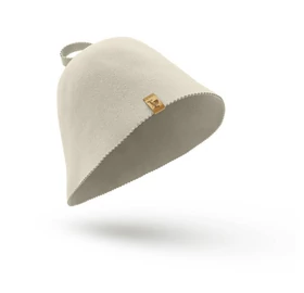 SAUNHAT szauna sapka, 100% juhgyapjúból, varrásmentes, hófehér