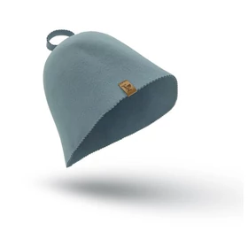 SAUNHAT szauna sapka, 100% juhgyapjúból, varrásmentes, pasztell kék