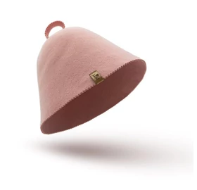 SAUNHAT szauna sapka, 100% juhgyapjúból, varrásmentes, rózsaszín