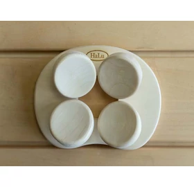 HaLu szauna fejtámla, nyárfa, lekerekített,  KARÁCSONYI AJÁNDÉKDOBOZZAL