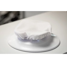 HaLu ergonómikus hamam. kozmetikai vagy masszázs fejtámla, fehér, textilhuzattal