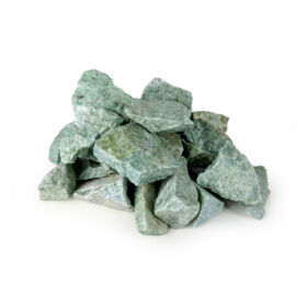 Szaunakő, zöldszínű jade kő, 50-90 mm, 8 kg