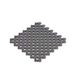 PVC Műanyag szauna lábrács Basic 20 x 20 cm, sötét szürke