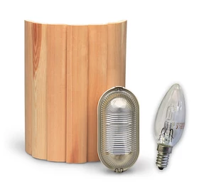 Szauna fali lámpabúra Mikkeli lámpával és halogén égővel