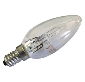 Halogén izzó E14, 28 W,  gyertya alakú