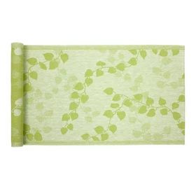 JOKIPIIN prémium szauna fekvőlepedő, zöld, levél mintával, 45x160cm