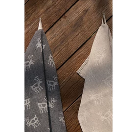 Pikkupuoti Szauna ülőkendő 70% vászon - 30% pamut, bézs, rénszarvas mintával