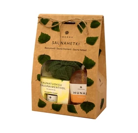 EMENDO AJÁNDÉK SZETT: CITROM&MENTOL SZAUNA ILLAT 10ML, MÉZES SZAPPAN, FÜRDŐLABDA