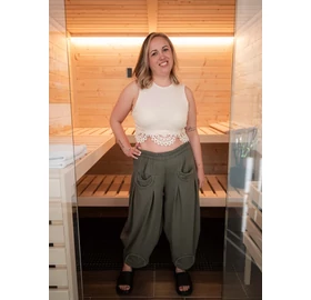 Szauna-, jóga- vagy háremnadrág, zöld