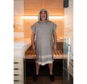 Wellness poncsó, uniszex, antracit szürke