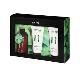 RENTO szauna ajándék szett, 3 részes lábápoló szett, menta-eukaliptusz