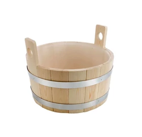 Szauna lábdézsa fenyőből műanyag betéttel, 17 L