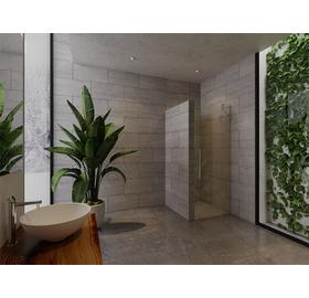 SAUNA KING Zuhanyajtó fixüveggel (SZÉ:90cm MA:200cm) - 4 üvegszín választható