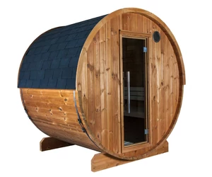 HARVIA hordó szauna KASKI 180 cm, teli üveg ablakkal
