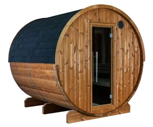 HARVIA hordó szauna KASKI 220 cm, teli üveg ablakkal