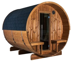 HARVIA hordó szauna KASKI 240 cm, félkör ablakkal