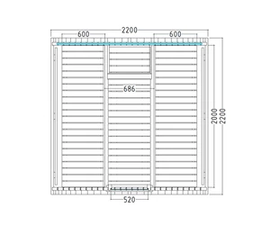 HARVIA hordó szauna KASKI 220 cm, teli üveg ablakkal