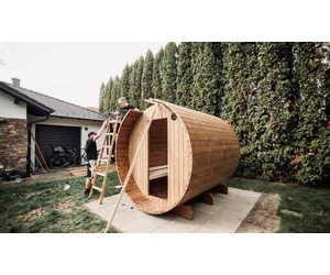 HARVIA hordó szauna KASKI 220 cm, félkör ablakkal