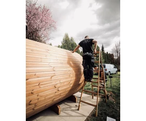 HARVIA hordó szauna KASKI 220 cm, félkör ablakkal