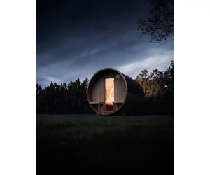 HARVIA hordó szauna KASKI 220 cm, teli üveg ablakkal