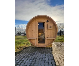 HARVIA Kuusi hordószauna 240 cm, teli hátfalas