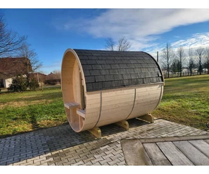 HARVIA Kuusi hordószauna 240 cm, teli hátfalas