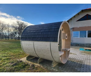 HARVIA Kuusi hordószauna 240 cm, teli hátfalas