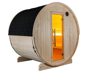 HARVIA Kuusi hordószauna 180 cm, teli hátfalas