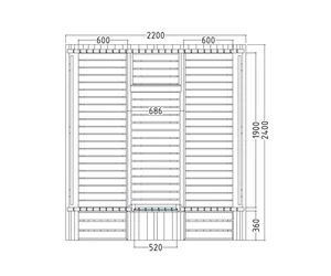 HARVIA Kuusi hordószauna 240 cm, teli hátfalas
