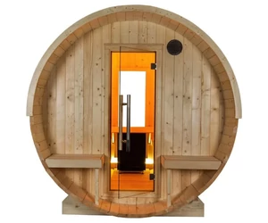 HARVIA Kuusi hordószauna 240 cm, teli hátfalas