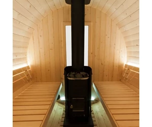 HARVIA Kuusi hordószauna 220 cm, teli hátfalas