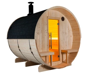 HARVIA Kuusi hordószauna 240 cm, teli hátfalas