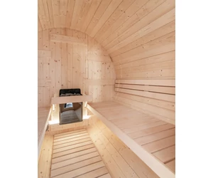 HARVIA Kuusi hordószauna 240 cm, teli hátfalas