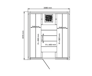 HARVIA Solide Imperial luxus finnszauna, 209x241 cm