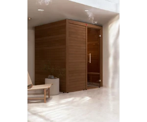 HARVIA Utu Compact prémium finnszauna, hőkezelt nyárfából szaunakályhával 160 x160 cm