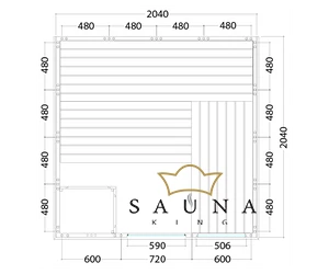 HARVIA Finnszauna Komfort Large, 208 x 206 x 204cm