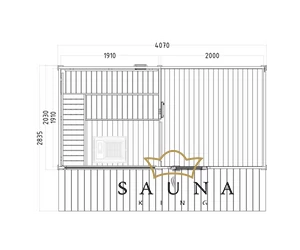 SENTIOTEC kerti szaunaház Scala Large, tömörfa szauna