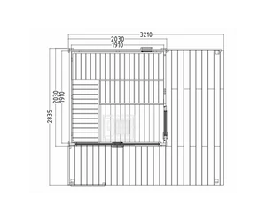HARVIA kerti szauna Scala Medium, 344 x 313 x 272cm