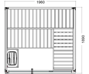 HARVIA Family Large finnszauna 196x189cm