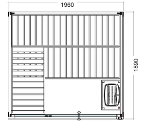 HARVIA Family Large finnszauna 196x189cm